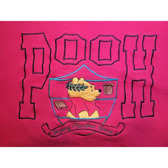 Vintage Winnie The Pooh Hunny Pluribus Unum Blitzz INTL Sweatshirt Unisex L Red - Picture 2 of 7